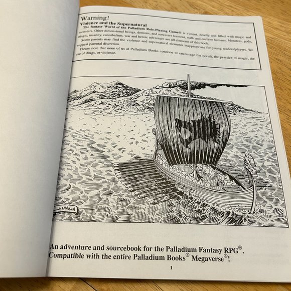 Palladium Fantasy RPG Book 3 - ADVENTURES ON THE HIGH SEAS 2nd Edition - Picture 8 of 9